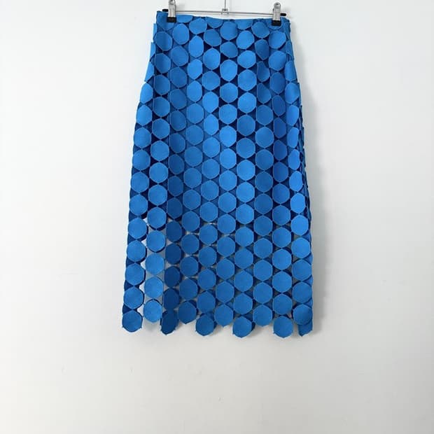 Punching ocean skirt / blue