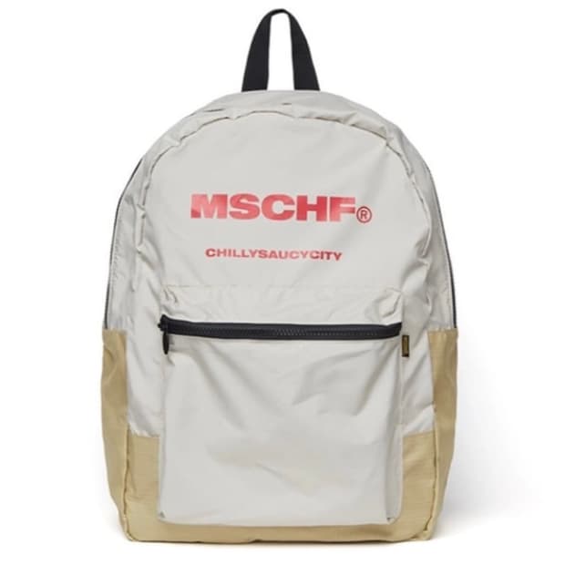 미스치프 18ss 나일론 백팩 베이지