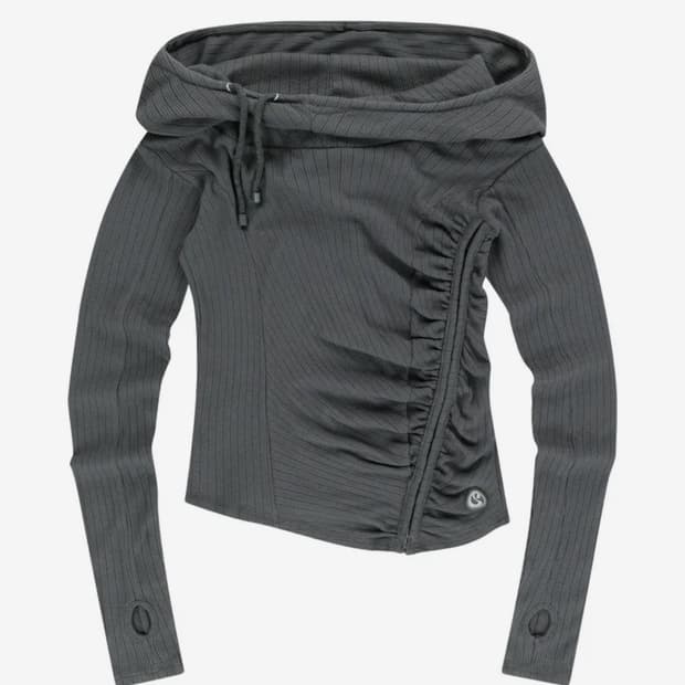 코이세이오 셔링 훅 후디 차콜 