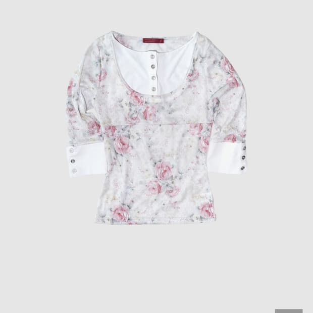 인앵양 layered top rose 레이어드탑