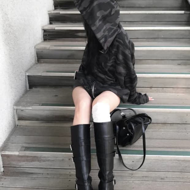 쿄이 military camo hood