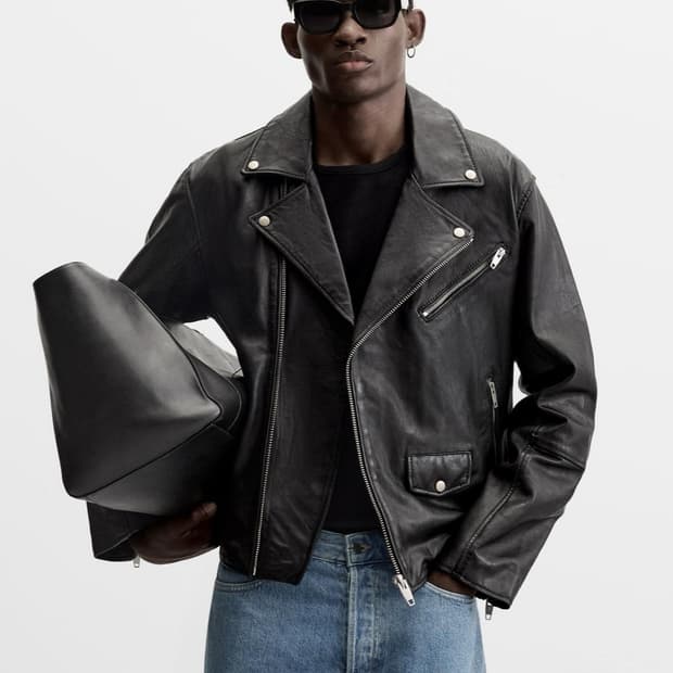 자라 레더 바이커 점퍼