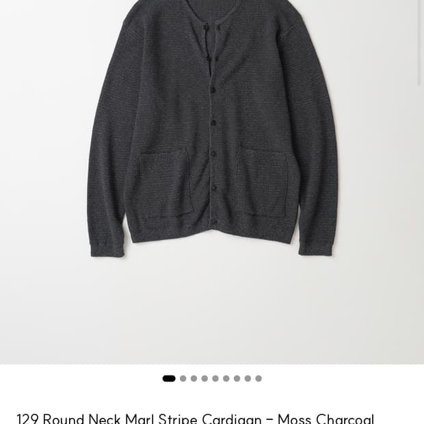 마이라이브러리 129 Round Neck Marl Stripe 가디건 S