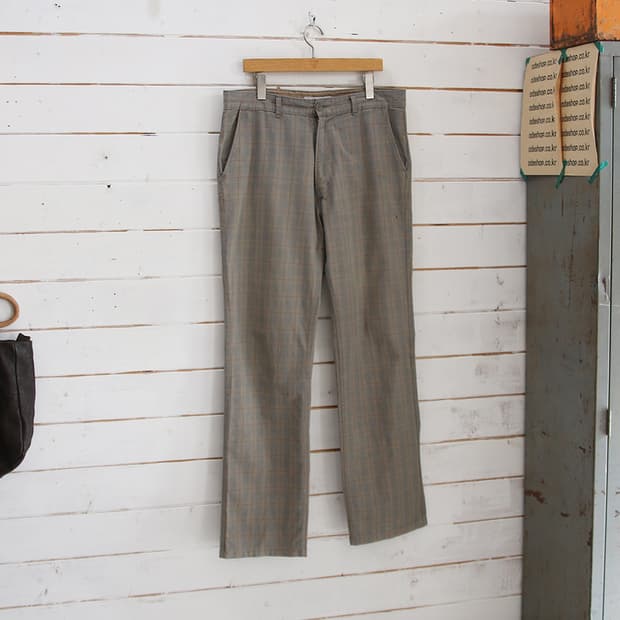 (착용컷) BEAMS 체크 팬츠 (남성용 34-35)