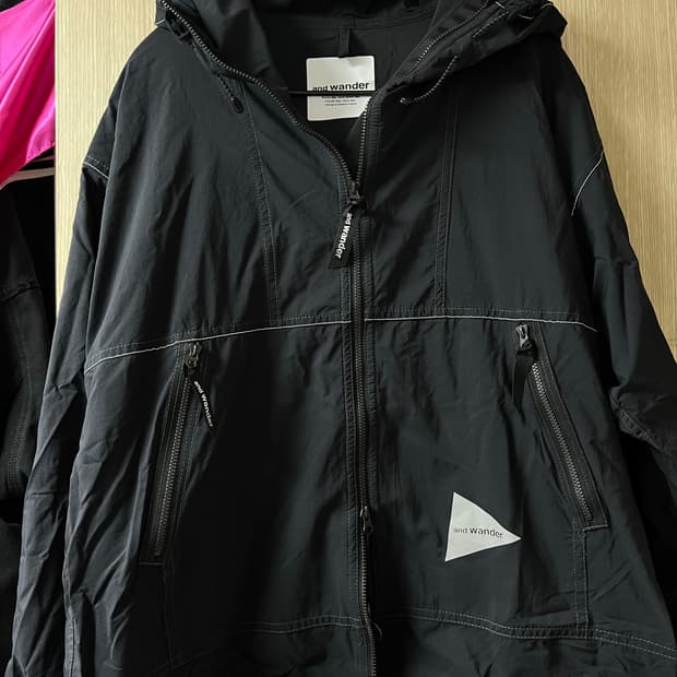앤드원더 PERTEX wind jacket black wm 사이즈