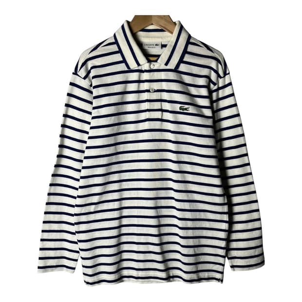 [Lacoste] 라코스테 재팬 스트라이프 카라 긴팔티셔츠