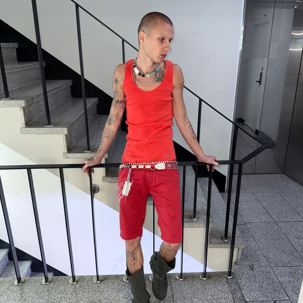 orange rib tank top