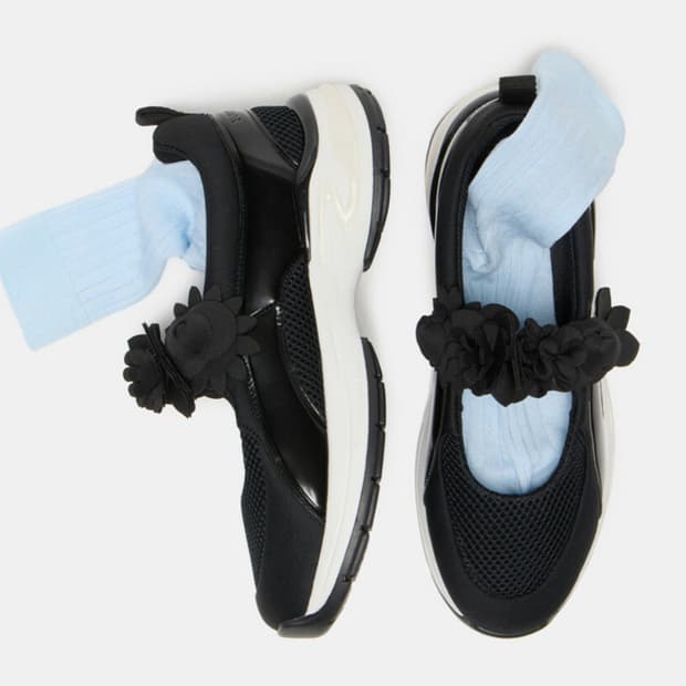 슈콤마보니 뉴 플라워밤 메리제인 스니커즈 블랙 230