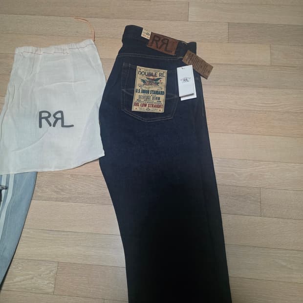 더블알엘 로우스트레이트 셀비지 34 새상품 급 ㅓ