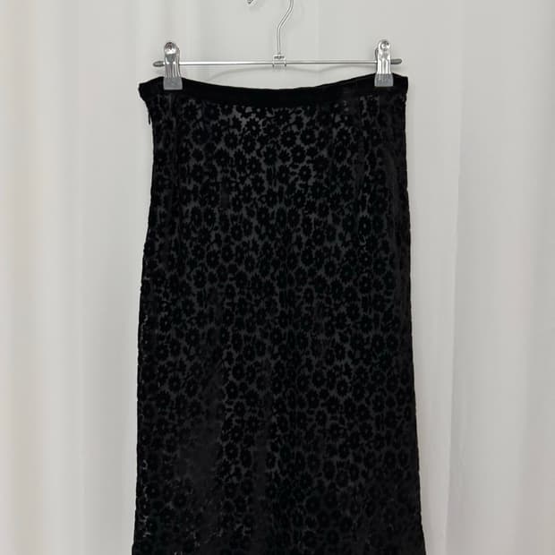 [vintage] Flower midi-skirt