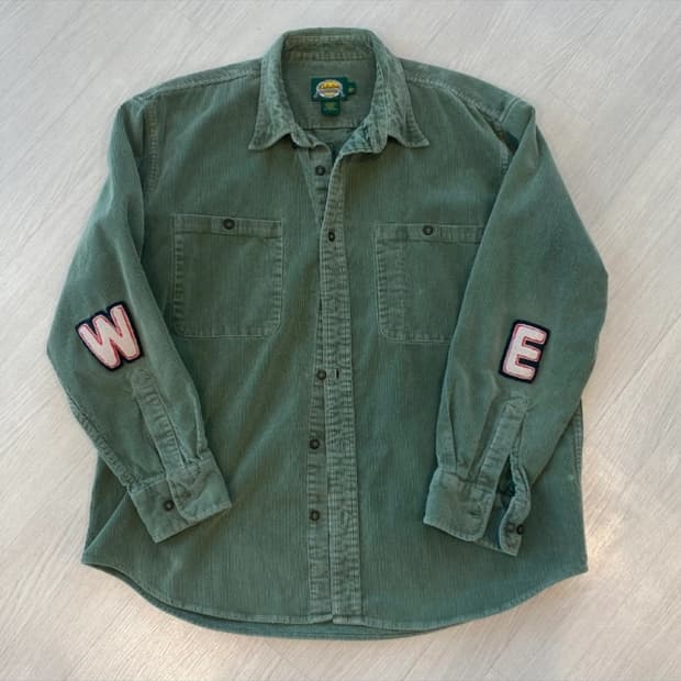 90s 미국빈티지 카키 WE 코듀로이 셔츠