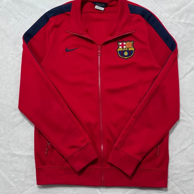 나이키 FC 바르셀로나 레드 트랙탑 져지