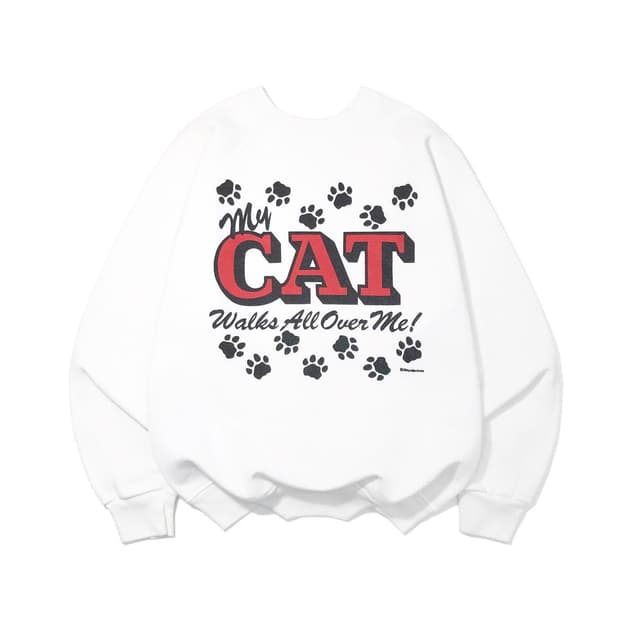 80s 빈티지 cat 스웻셔츠
