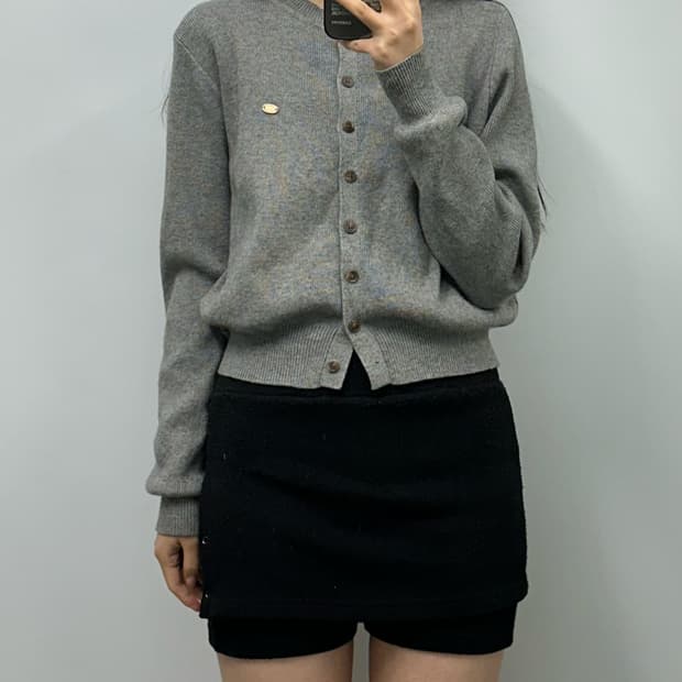 ORO 오로 그레이 라운드 가디건
