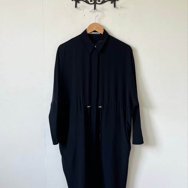 14AW Acne Studios 시스루 드로스트링 셔츠