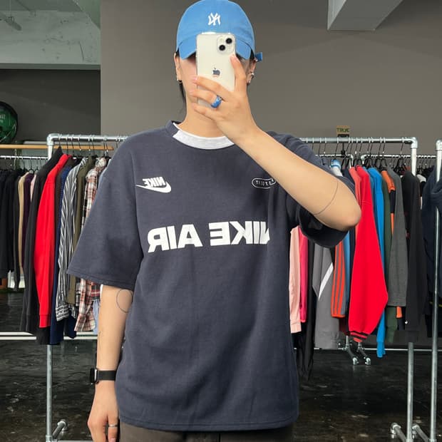 나이키 프린팅 코튼 반팔 티셔츠