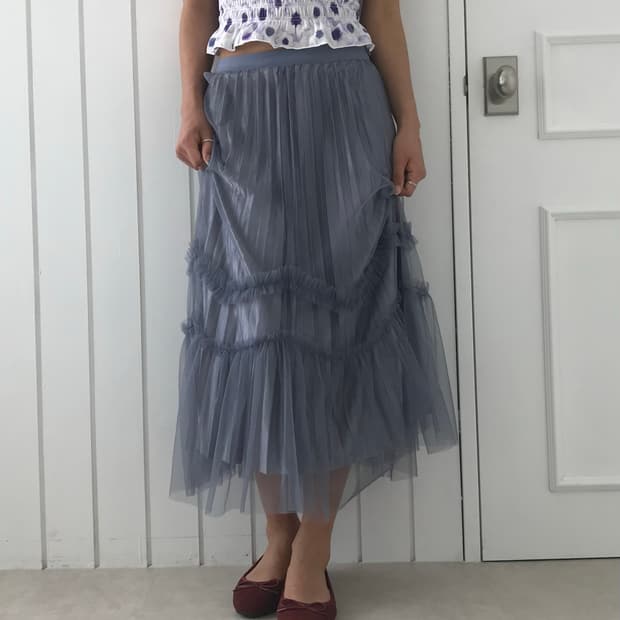 Ciel mesh Shirring Skirt