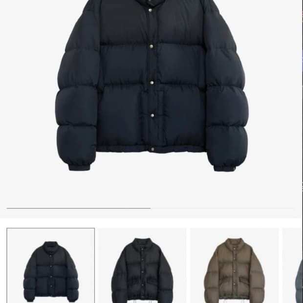 [4]폴리테루 유즈드스냅 푸퍼패딩 네이비