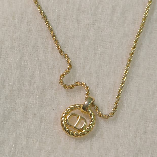 빈티지 디올 금장 목걸이