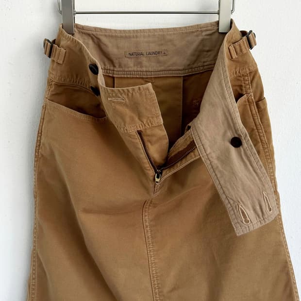 Cotton side adjust work skirt