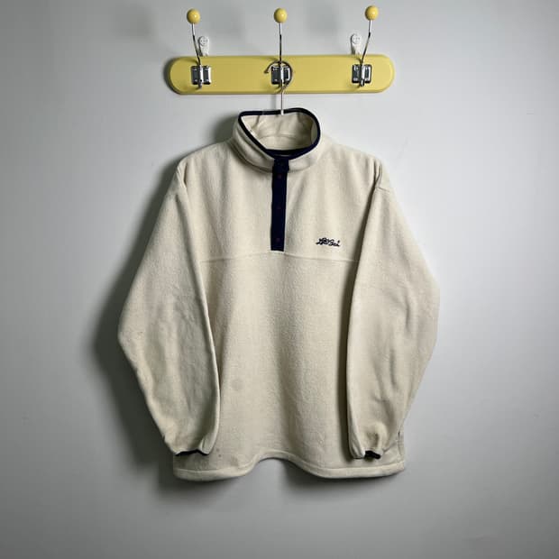 90's 엘엘빈 스냅 풀오버 플리스 M