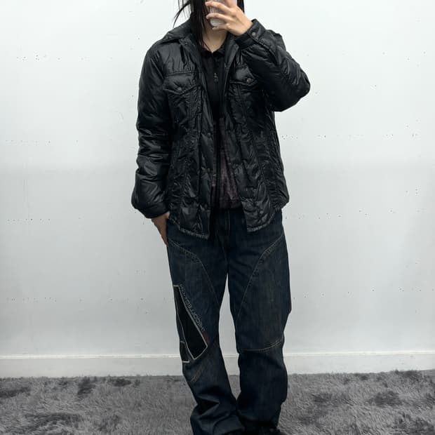 후부 데님 팬츠