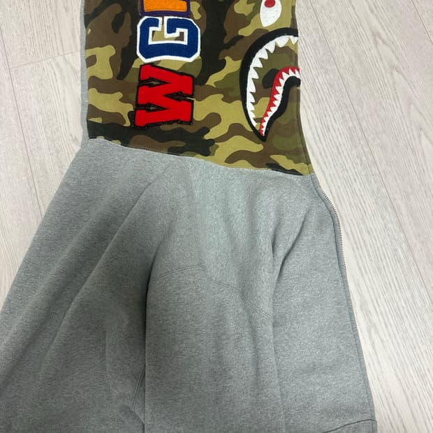 베이프 샤크후드 회색 3xl