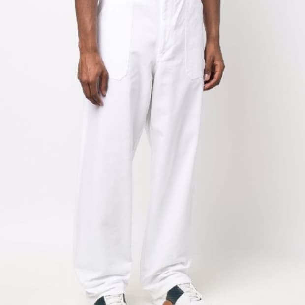 오라리 헤비 치노 벨티드 팬츠 화이트 5