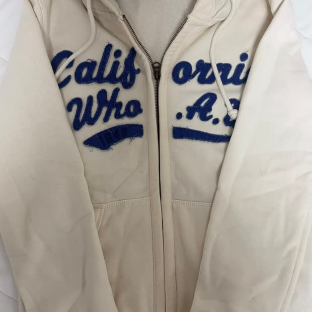 빈티지 후아유 후드집업 아이보리