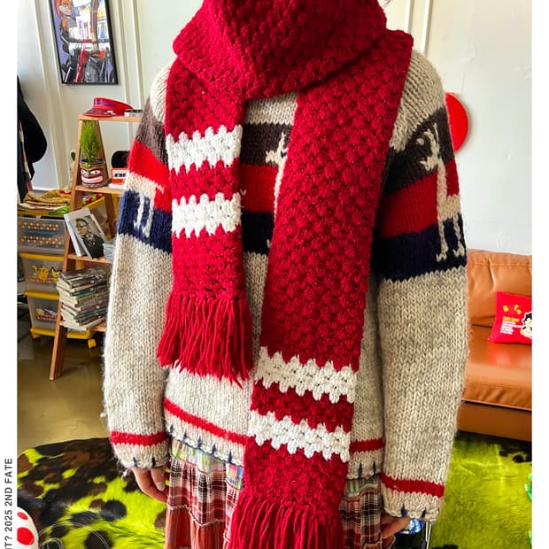 JPN Handmade Heavy Knit Long Muffler