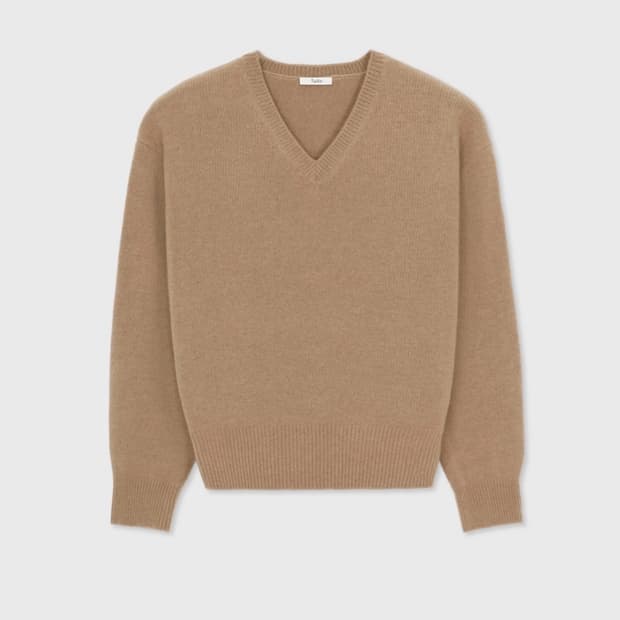 PARMA WOOL TL CLASSIC V-NECK SWEATER CAM