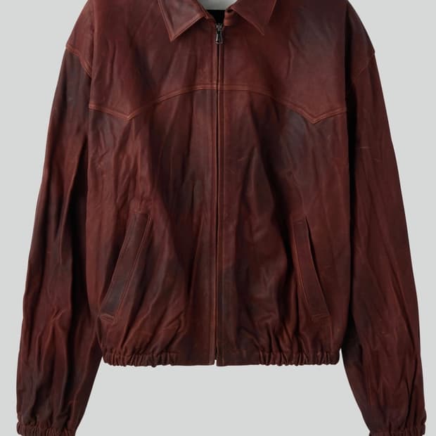 [L] 렉토 26ss 빈티지 이펙트 레더 점퍼 새상품 정가이하