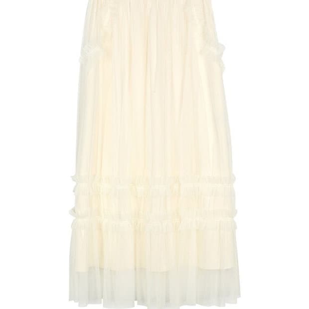 쟈니헤잇재즈 밴딩 튤 스커트 아이보리