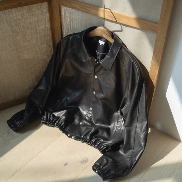 우드비 Wouldbe Lamb Leather Coach Jacket