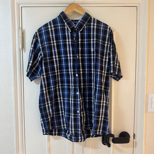 스투시 반팔 체크 셔츠