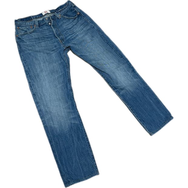 00s 리바이스 501xx 오리지널핏 버튼 플라이 워싱 데님팬츠