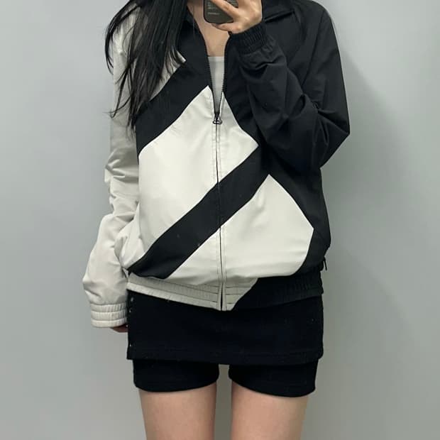 아디다스 빅로고 오래오 배색 바람막이