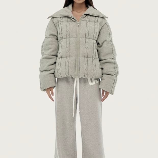 클리시어 츄츄 패딩 그레이