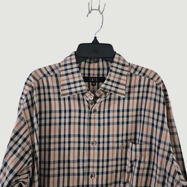 [100~105]닥스 빈티지 체크셔츠 긴팔 Men