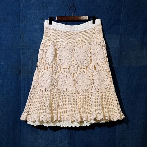 27-28 inch ) JPN Crochet Lace Skirt