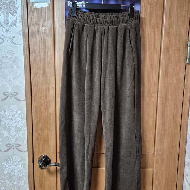 시그니처 코듀로이 원턱 밴딩 팬츠 M 모카브라운