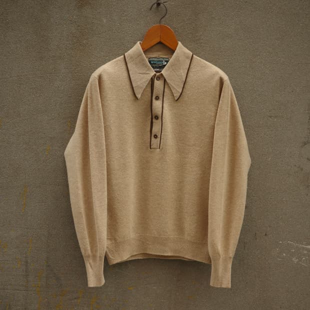 70‘s brentwood 대거카라 니트 폴로셔츠