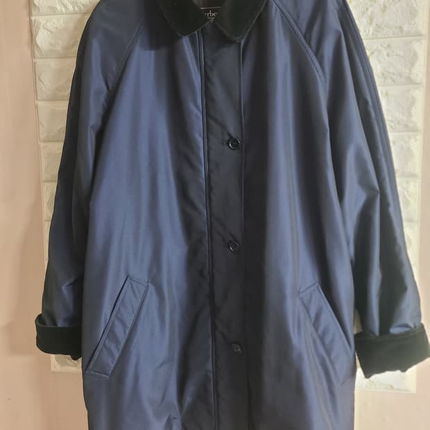 (정품)빈티지 버버리 네이비 반코트