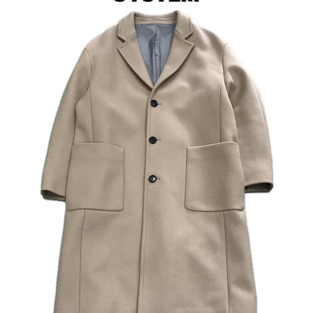 시스템옴므 울캐시미어 더블롱코트 베이지