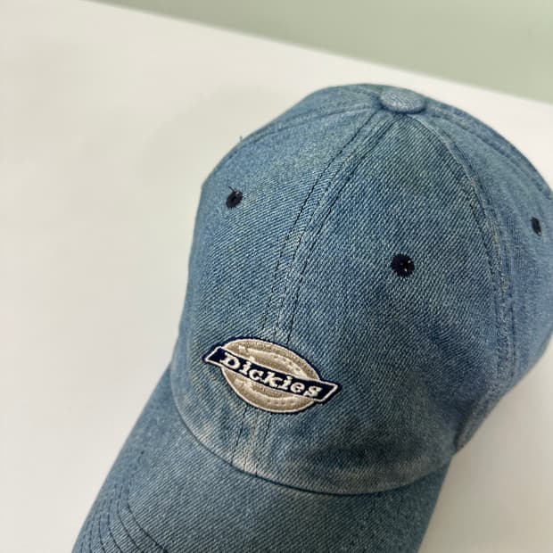 OS 디키즈 빈티지워싱 기본로고 데님볼캡
