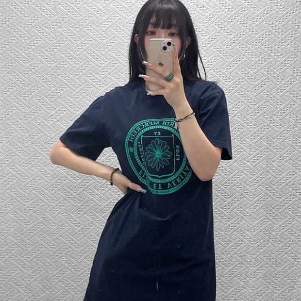 마르디메르크디 빈티지 시그니처 플라워 반팔 원피스 S C12668