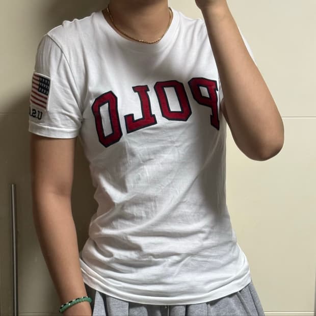 폴로 랄프로렌 성조기 화이트 반팔티