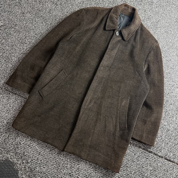 90s YSL 입생로랑 트윌 울 하프코트 3664