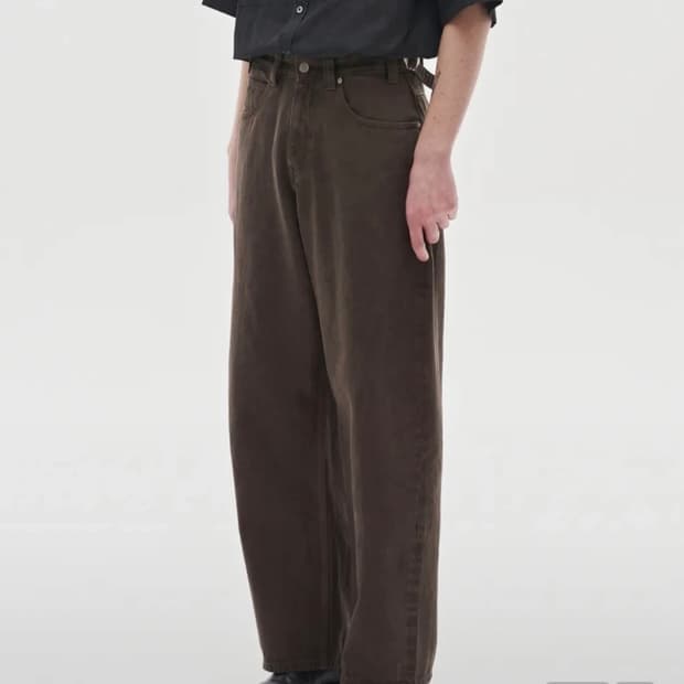 노운 다잉 와이드 데님팬츠 0 size