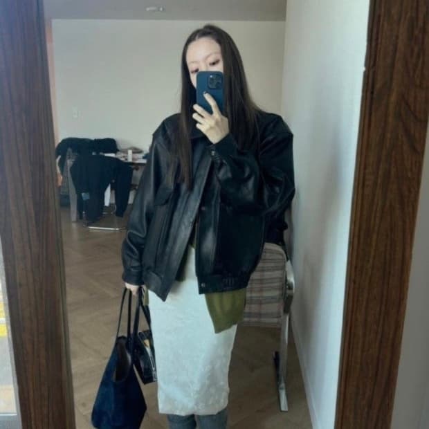 당일할인)캐롤쇼페 레더자켓